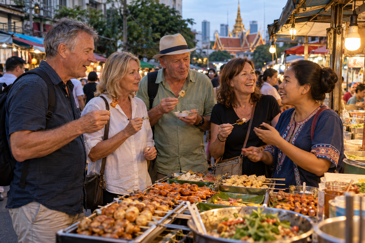 Jour 1 — Bienvenue à Bangkok et dîner-croisière