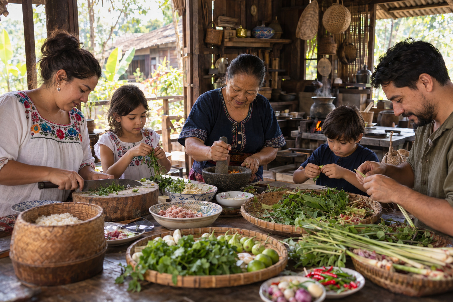 Jour 4 — Rencontre locale, atelier de khanom, temples et arbre géant