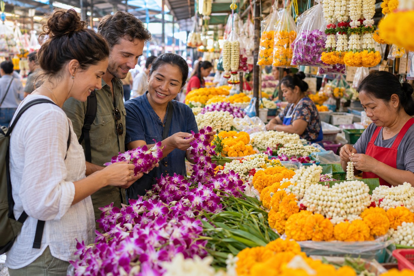 Jour 2 — Bangkok entre art, temples et fleurs