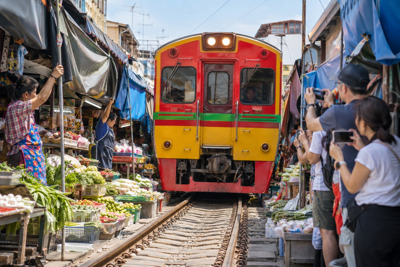 Jour 3 — Marchés de Mae Klong et Damnoen Saduak
