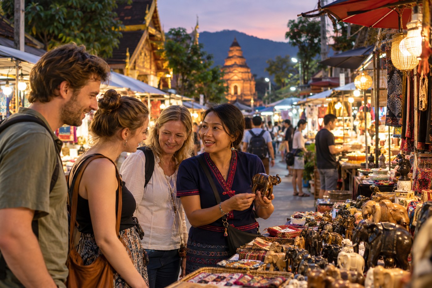 Jour 8 — Chiang Mai à votre rythme et marché de nuit